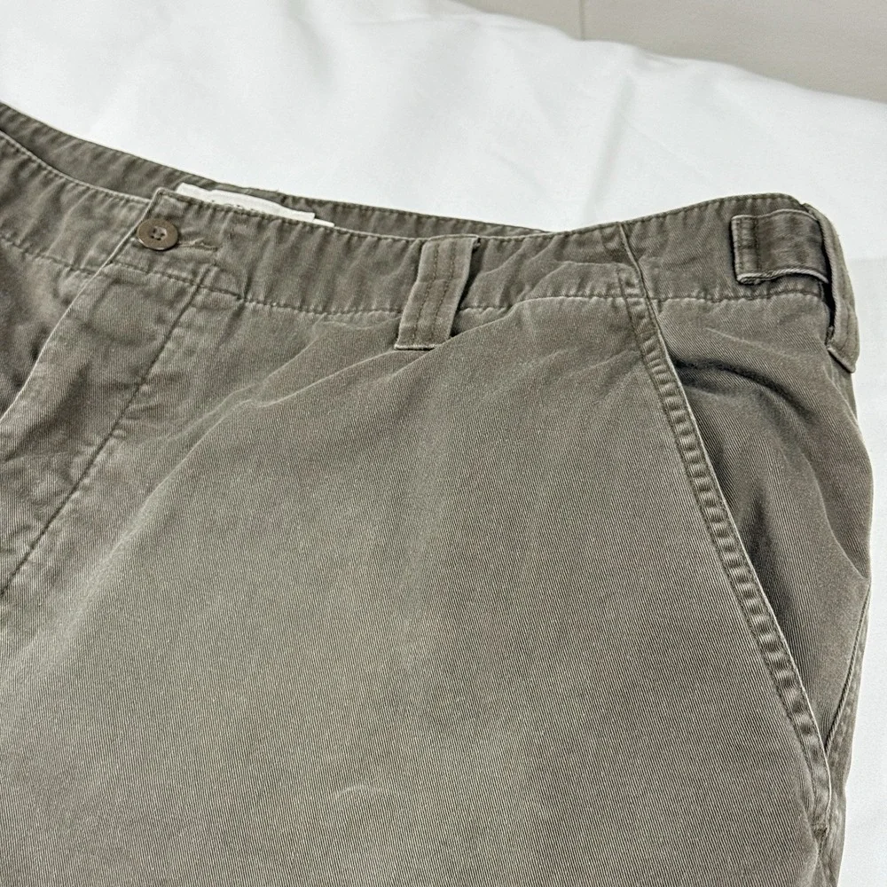 J. Crew Flannel Lined Cargo Pants Mens 40x32 Button Fly Brown Utility‎ Fade Y2k
